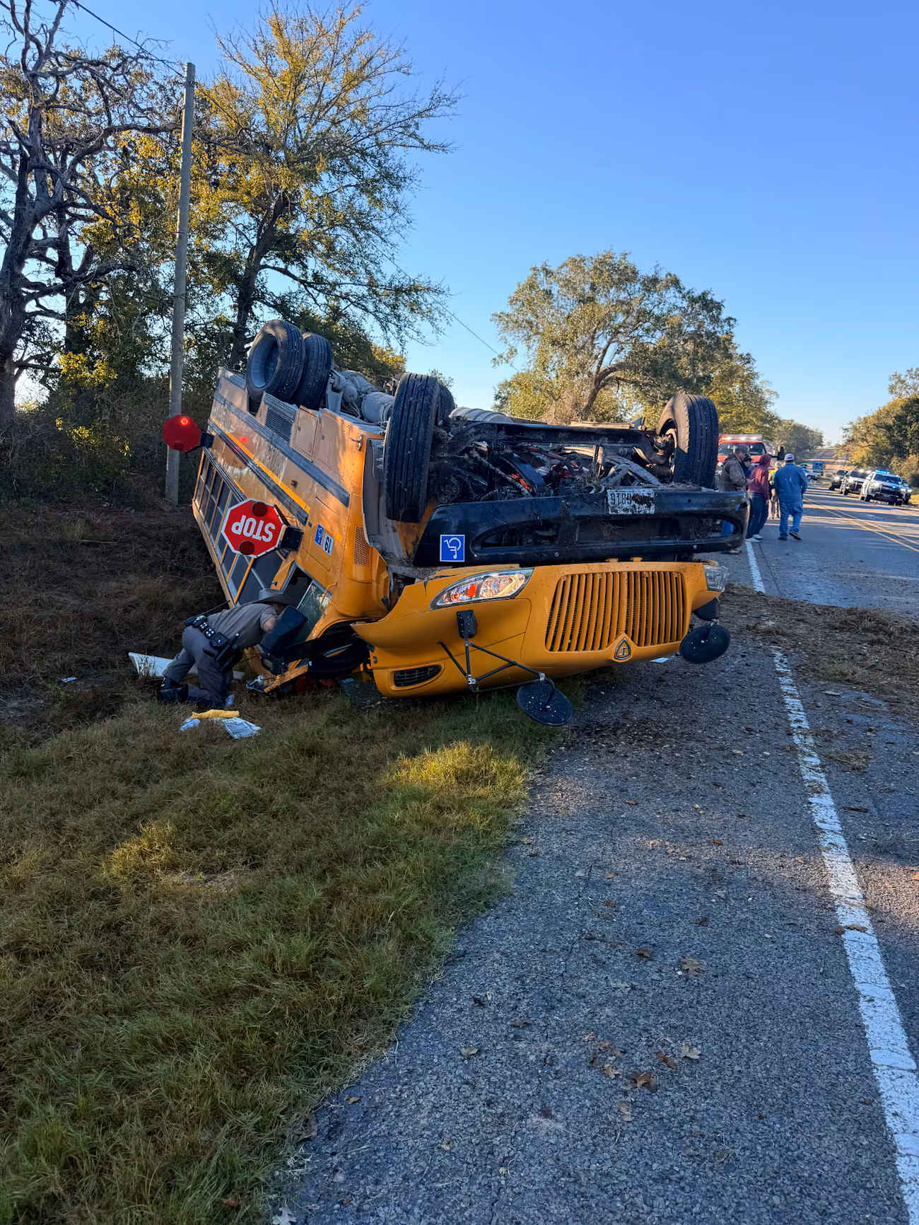 Four People Injured in School Bus Crash in Grimes County, Texas DPS Investigates Incident Involving Driver, Aide, and Two Students